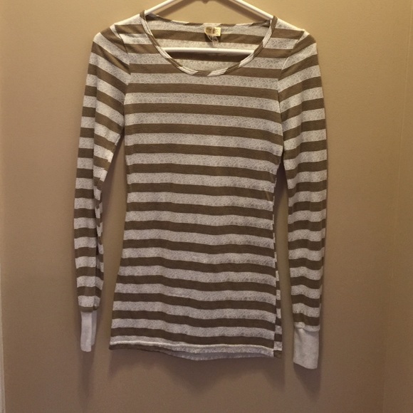 BKE tan and white LS