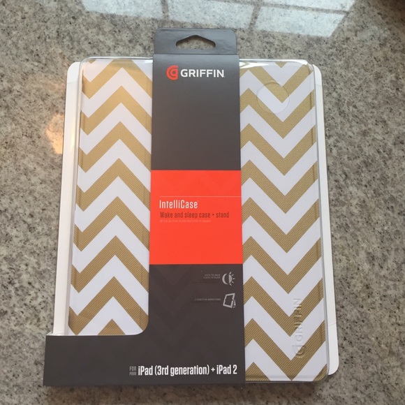 NWT Griffin Chevron Gold White IPad Case Stand 🎄