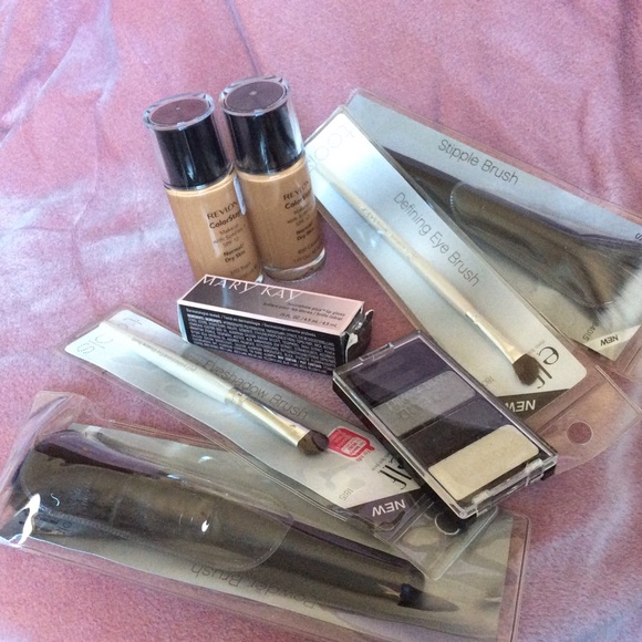 Makeup lot foundations brushes lip liner eyeshadow