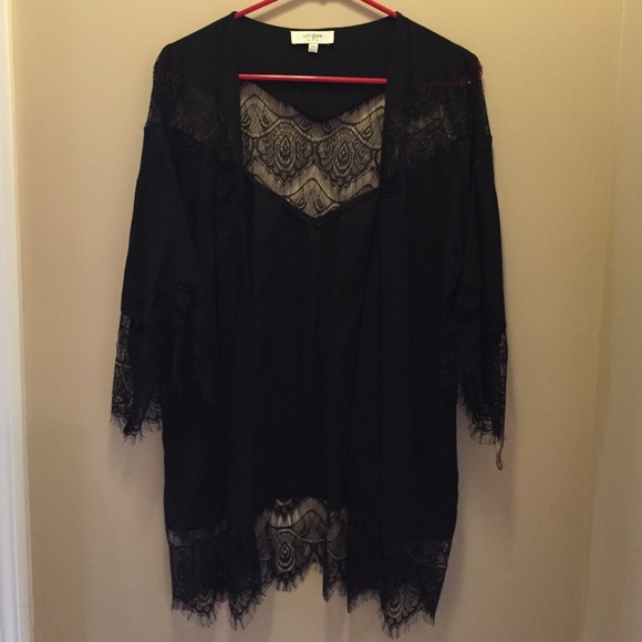 Black lace cardigan