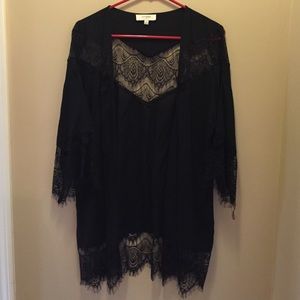 Black lace cardigan