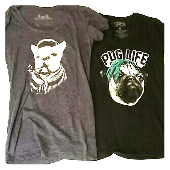 Hipster tees smoosh face pups PUGLIFE gangsta Smal