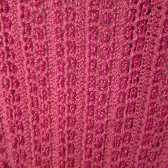 Fushia handmade throw - Picture 2 of 2