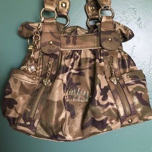 Kathy Van Zeeland Gold Shimmer Camo Bag