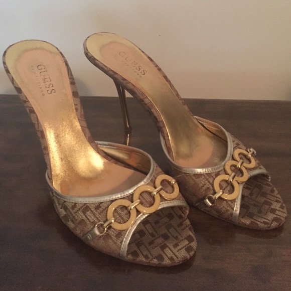 Gold Guess Heels