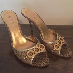 Gold Guess Heels