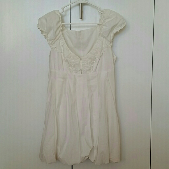 Empire Mini Dress White