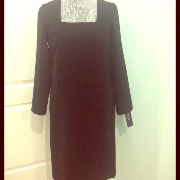 Lafayette 148 NY black stretchy dress