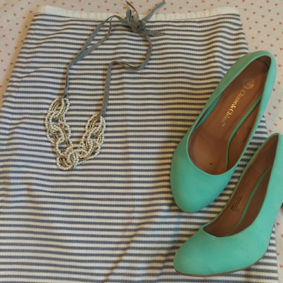 Striped Pencil Skirt - Picture 1 of 3