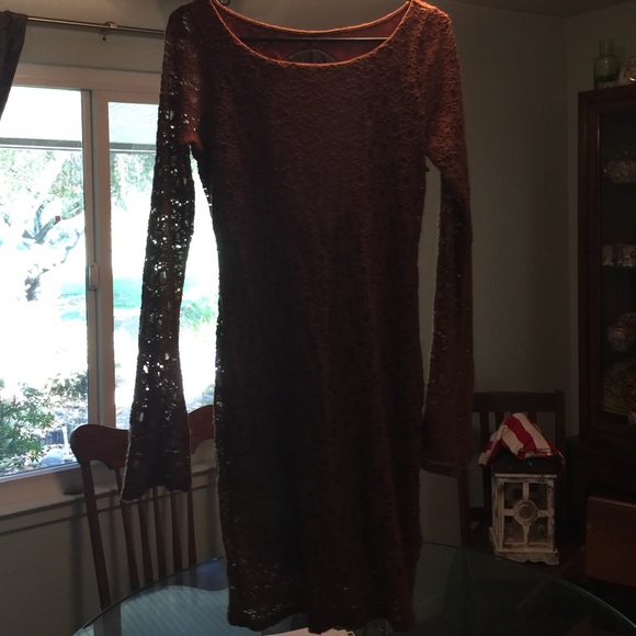 Brown lace dress