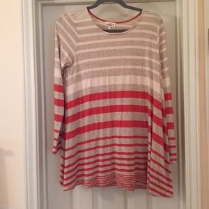 Anthropologie striped tunic tee size S