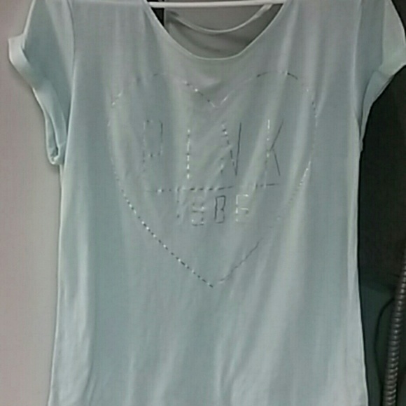 Pink (victoria's sercret) light blue tee
