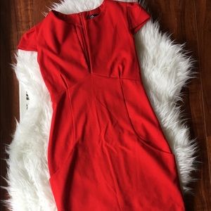 Figure flattering red dress!!