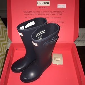 NWT Navy Hunter Boots for Big Kids, Size 3