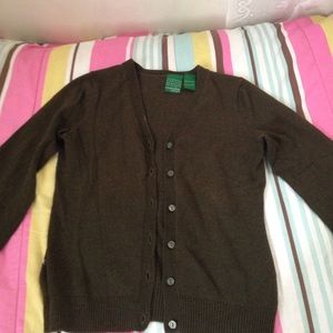 Dark green cardigan sweater