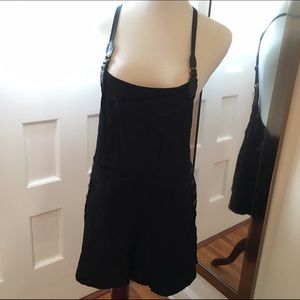 Free People lightweight S black shortall overalls