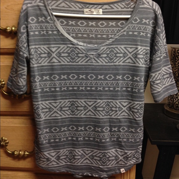 Quarter sleeve Aztec shirt.