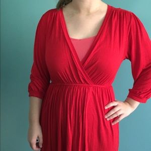 Red wrap dress/swimsuit cover up