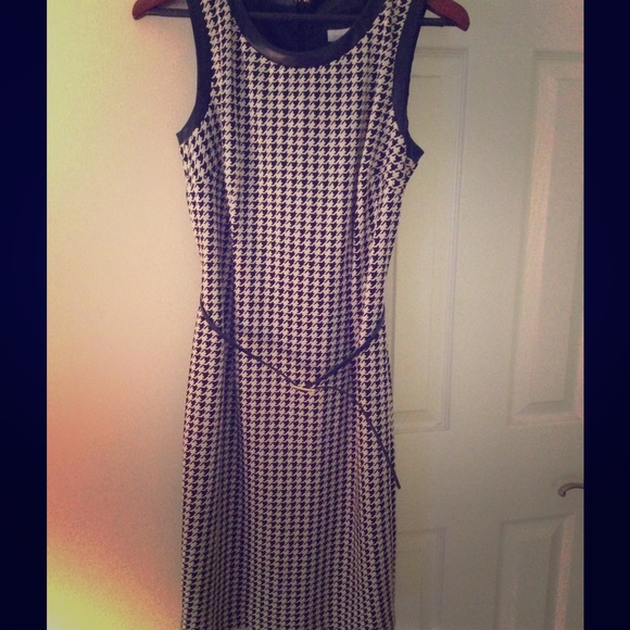 Charter Club houndstooth print sheath.