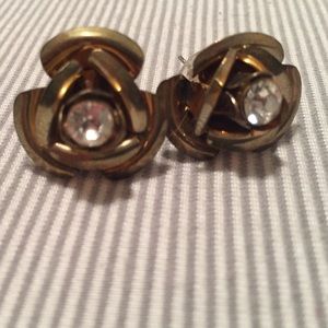 BetseyJohnson Gold Rose earrings