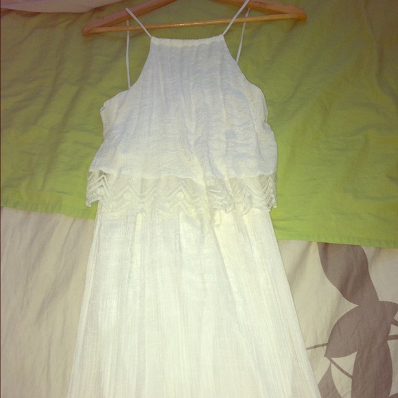 white hippie dress
