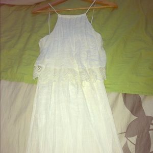 white hippie dress