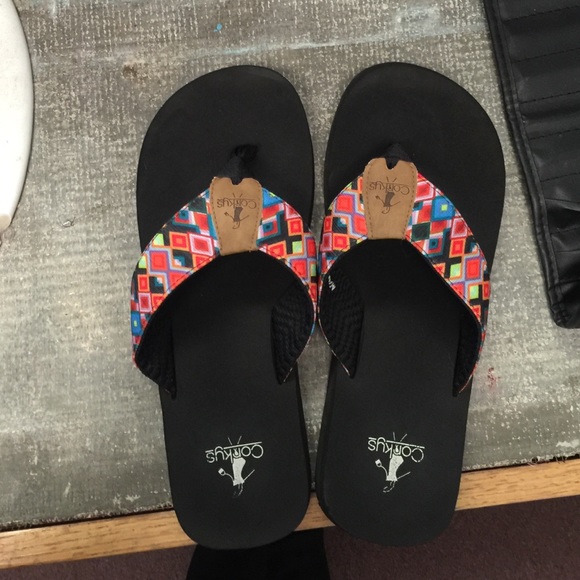COLORFUL CORKYS SANDALS - Picture 1 of 1