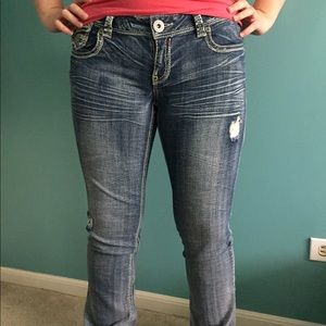 Maurice's distress-washed jeans