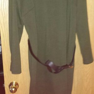 Michael Kors green belted dress
