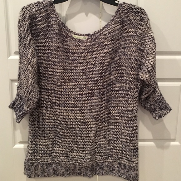 3/4 length blue sweater