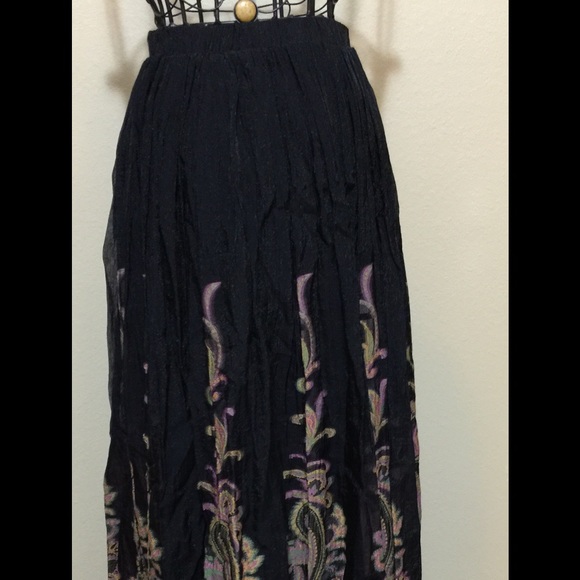 NEW classic jacquard pleated skirt in blue pattern