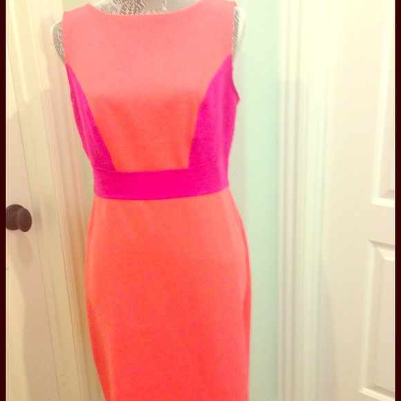 Pink and peach Ann Taylor Loft dress