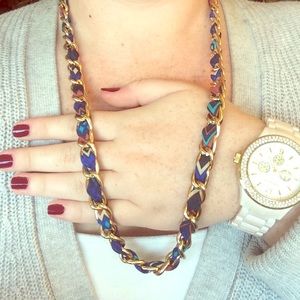 Uniquely Wrapped Gold Chain Necklace