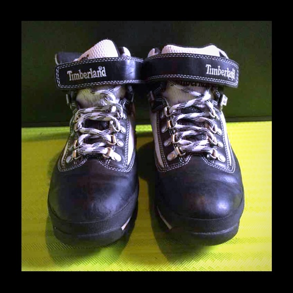 Black White Timberlands Boots Men's 8.5