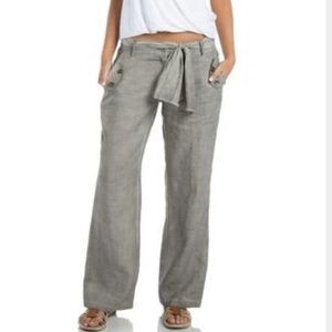 Elan Linen Pants w/ Sash Sz Small