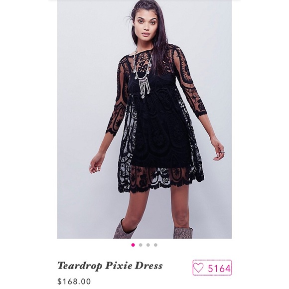 Jen's Pirate Booty Free People Black Lace Dress