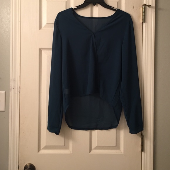 Sheer long sleeve top