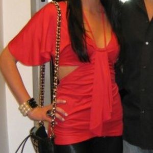 Red Marciano silk top