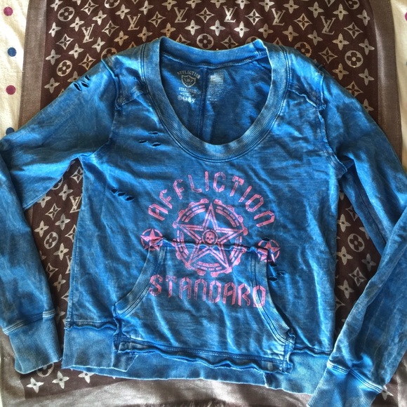 Affliction off the shoulder sweater