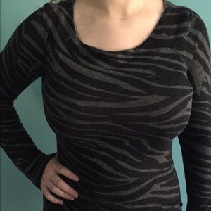 Zebra print tunic sweater