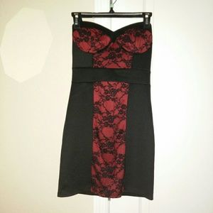 Strapless Patchwork Embroidery Evening Dress NWOT