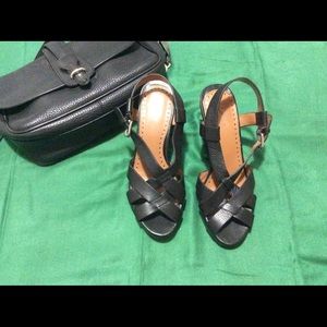 Gorgeous wedges black leather