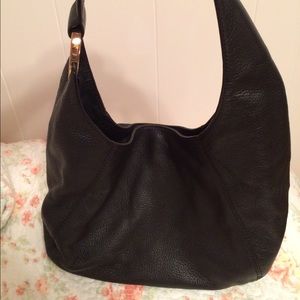 Michael Kors leather purse w/ gold MK on strap