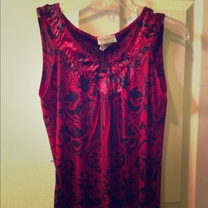 Black & red fashion sleeveless top