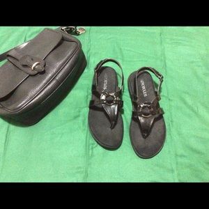 New, Aerosoles sandals, black
