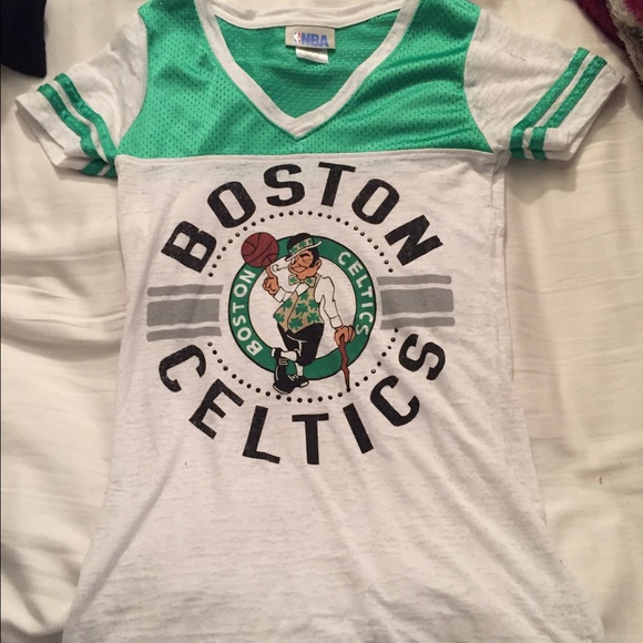 White Celtics shirt