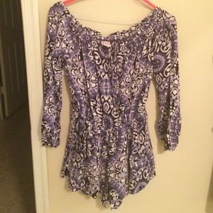 Purple Floral Romper