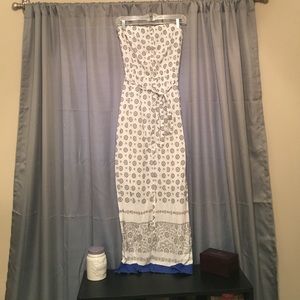 Button Down Patterned Maxi Dress