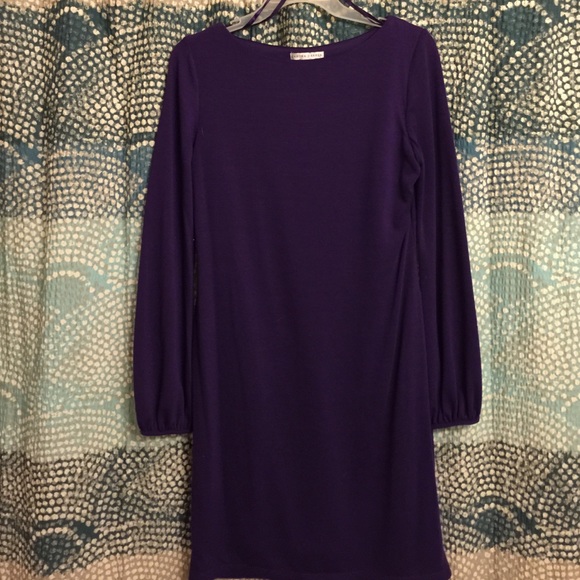 Deep purple shift dress