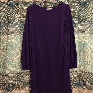 Deep purple shift dress